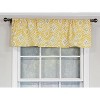 RLF Home Geo Tailored 100% Cotton with Fully Lined 3" Rod Pocket Valnance for Windows 50" x 14" Yellow - 2 of 4