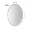 Dane Small Round Frameless Antifog Front/Back-Lit Tri-Color Wall Bathroom Vanity Mirror with Smart Touch - JONATHAN Y - 4 of 4