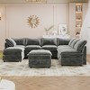 126" Modular U-Shaped Sectional Sofa with Storage Seat, Faux Double-Layer Cushions, 8-Piece Free combination Sofa Bed - 2 of 4