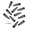 scünci Metal Hair Snap Clips - Black - All Hair - 12pcs - 2 of 4