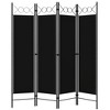 vidaXL 4-Panel Room Divider Black 63"x70.9" - 2 of 4