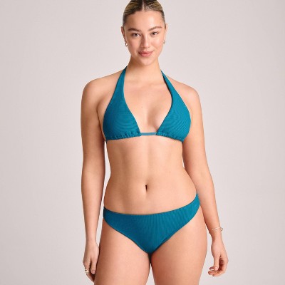 Vitamin A Women's Textured Jade Convertible Bikini Top - Blue S