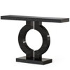 Lirago, 43" Mirrored Console Table with O-Shaped Base-Modern Silver Sofa Table, Easy Assembly,Black - 4 of 4