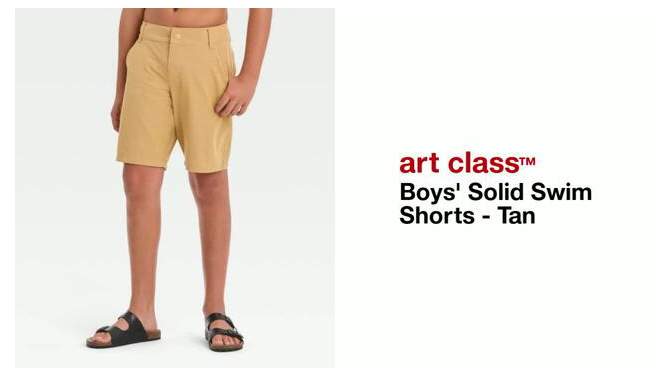 Boys&#39; Solid Swim Shorts - art class&#8482; Tan, 2 of 5, play video