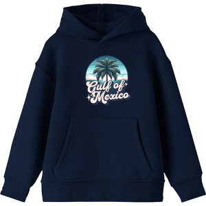Gulf of Mexico Palm Tree Youth Long Sleee Hoodie - 1 of 2
