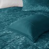 Sapphtopaz 3-Piece Blush Crushed Velvet Comforter Set, Diamond Quilted Twin/Twin XL Quilt Set with Shams & Decorative Pillow - 4 of 4