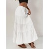 Coolmee Women's Casual Elegant Smock Layered Tiered Maxi Skirt High Waisted A Line Flowy Long Skirts - 4 of 4