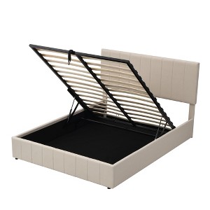 NicBex Queen/Full Size Upholstered Platform Bed with a Hydraulic Storage System for Adults - 1 of 4