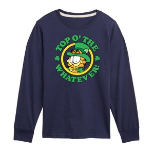 Boys' - Garfield - Top O The Whatever Long Sleeve Graphic T-Shirt - 1 of 4