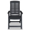 vidaXL Set of 6 Reclining Patio Chairs – Perfect for Garden, Outdoor, Patio – Made of Durable, Easy-to-Clean, Weather-Resistant Plastic – Anthracite - 4 of 4