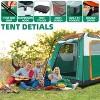 SUGIFT 6-Person Family Camping Tent, Green - 4 of 4