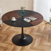 Vynxaria 47.2" Tulip Round End Table - Versatile Dining, Office & Coffee Table - 2 of 4