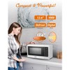 Commercial Chef 1.3 Cu. Ft. Countertop Microwave Oven, Touch Controls with Digital Display, 1000W, 12.4 Turntable, Push Button Door - 3 of 4