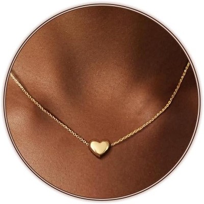 Gold Silver Plated Heart Choker Necklace Dainty Love Jewelry Gift