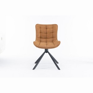 PAGED Swivel Dining Chairs Set of 2, Faux Leather Upholstered Dining Room Chairs with Metal Legs, Kitchen Chairs for Dining Room - 1 of 4