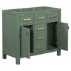 NicBex Bathroom Vanity without Sink/with Sink,Bathroom Sink Vanity with 4 Drawers and 2 Cabinets,36 inch Bathroom Sink Cabinet for Bathroom,Green/Blue - 2 of 4