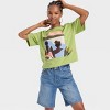 Black History Month Adult Short Sleeve Cropped T-Shirt - Green - image 3 of 4