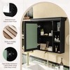 NicBex Wall Mounted Bathroom Storage Cabinet with Mirror,Bathroom Wall Cabinet with 6 Open Shelves,Bathroom Medicine Cabinet for Bathroom,Black - 4 of 4