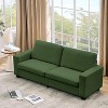 83" Modern Sofa, Corduroy 3 Seater Deep Seat Couch with Wide Armrest, Removable Washable Cushion Cover, Comfy Sofa - 3 of 4