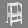 TopComfy Toddler Standing Tower Step Stool Smooth Soft Durable for Kids Kitchen Counter Bathroom Safe Easy Assembly, White, 34.45"*20.08"*3.54" - 4 of 4
