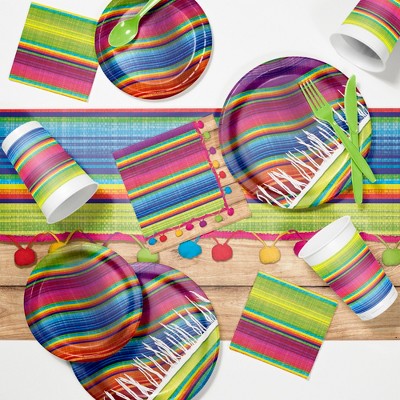  Serape Fiesta Party Supplies Kit 