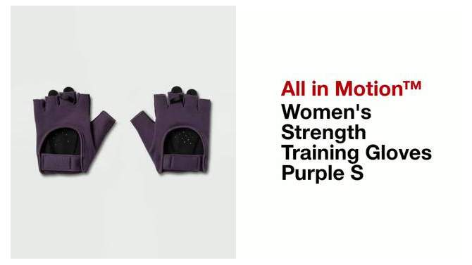 Women's Strength Training Gloves Purple - All in Motion™, 2 of 6, play video