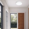 DORESshop 11.81 in. Round White Modern Integrated Selectable LED Flush Mount Lighting Fixture, Color Temperature Adjustable - 3 of 4