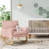 Nursery Works Sleepytime Rocker With Light Legs Blush Velvet