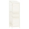 VidaXL Garden Shed White 21.7"x20.5"x68.7" Solid Wood Fir - 2 of 4