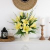 Northlight Real Touch™ Yellow Artificial Lily Floral Stems, Set of 5 - 38" - 2 of 4