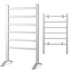 6-Bar Towel Warmer Drying Rack, Heavy Feet Steady Freestanding Wall Mount, Plug-in Electric Heat Dryer - 3 of 4