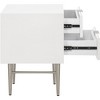 Meridian Furniture,Modernist White Gloss Nightstand - 3 of 4