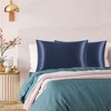 PiccoCasa Machine Washable Satin Zippered Pillowcase with Eye Mask & Scrunchie 2 Pcs - 2 of 4