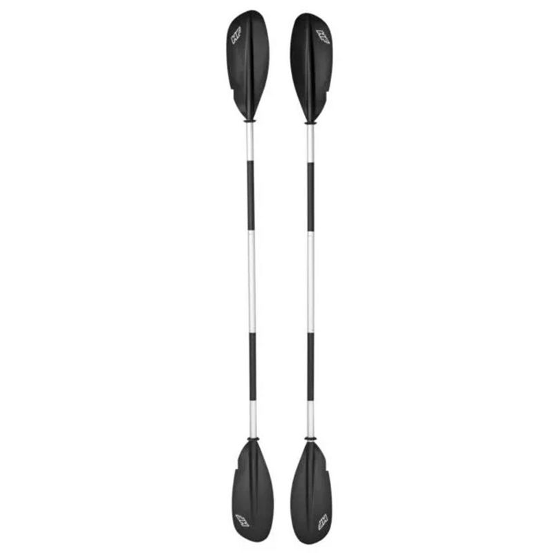 Bestway Hydro Force 91 Inch 5 Piece Adjustable Lightweight Aluminum Locking Kayak Paddle with Soft Comfort Hand Grip and 3 Lock Positions, Black/White, 5 of 8