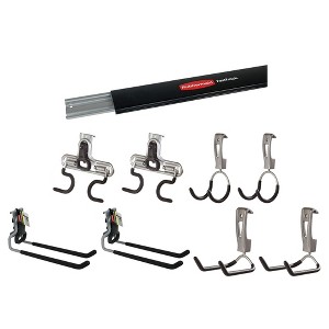 Rubbermaid FastTrack Wall Mounted Storage Rails + Organizing Hook Assortment - 1 of 4
