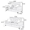 NicBex Couches for Living Room 2pc Sofa Set Polyfiber Tufted Upholstered Solid Pine Loveseat Sofa Couch with Pillows - 3 of 4