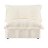 NicBex Couches for Living Room Single Deep Seat Sofa Couch Corduroy Slip-covered Armless Sofa with Large Soft Pillow, Cream - 2 of 4