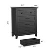 Garvee 4 Dresser for Bedroom, 34.8" Tall Drawer Dresser with Storage Freestanding, Wooden Closet Storage Chest for Living Room, Bedroom - 3 of 4