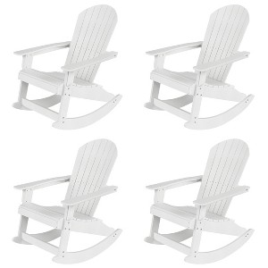 WestinTrends 4-Piece Outdoor Patio All-weather Adirondack Rocking Chair Set - 1 of 3