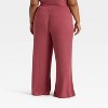 Women's Cozy Ribbed Wide Leg Pants - Auden™ - 2 of 3