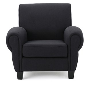 Finley Upholstered Club Chair - Dark Charcoal - Christopher Knight Home, Grey
