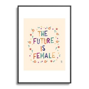 Valeria Frustaci The future is female Metal Framed Art Print - Deny Desings - 1 of 3
