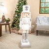 Sunnydaze Sterling the Silver Christmas Nutcracker Statue - 37" - 4 of 4