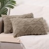 Unique Bargains Short Plush Throw Solid Geometric Soft Pillow Covers 2 Pcs - image 2 of 4