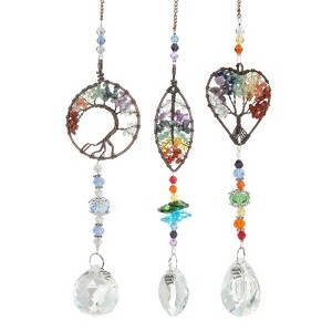 Unique Bargains Crystal Colorful Handmade Natural Crystals Suncatcher 42 cm / 16.54" Colorful - 1 of 3