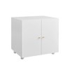VASIP Mobile Printer Stand With Wheels, 2 Door Copier Stand Mobile Pedestal File Printer Stand for Office and Home - 2 of 4