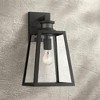 John Timberland Arrington Modern Outdoor Wall Light Fixture Black Dusk to Dawn Motion Sensor 14 3/4" Clear Glass for Post Exterior Barn Deck House - 2 of 4