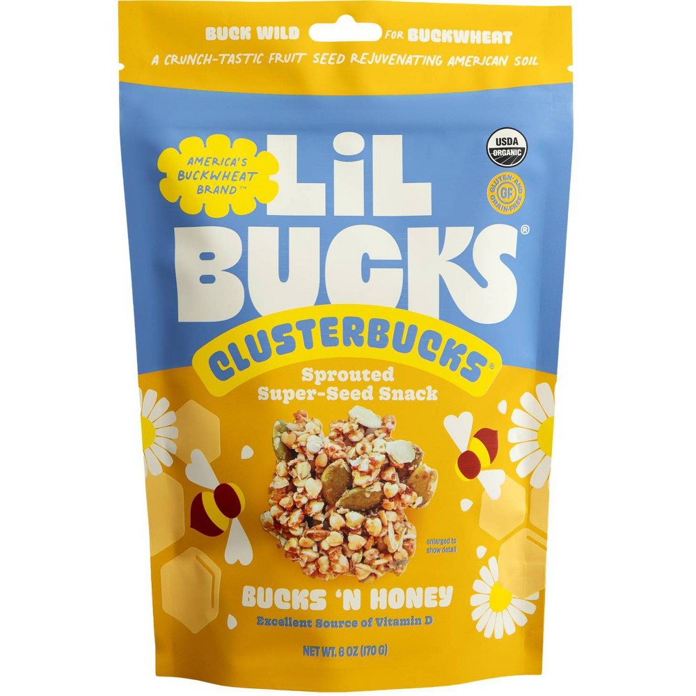 Lil Bucks Organic Bucks 'n Honey Clusterbucks Granola - 6oz