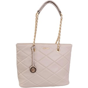 Ellen Tracy Smooth Diamond Quilted Tote Bag - 1 of 4