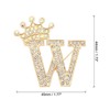 Unique Bargains Women Rhinestone Initial Alphabet Badges Pins and Clips - 2 of 4